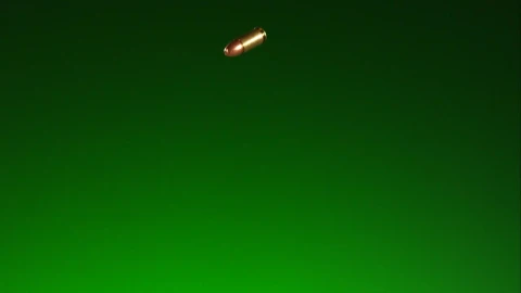 Stock Video Golden Falling Bullets With Green Background Live Wallpaper For PC animated wallpaper preview