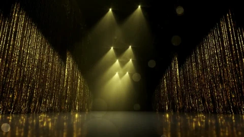 Stock Video Golden Award Stage Curtains Loop Video Live Wallpaper For PC animated wallpaper preview