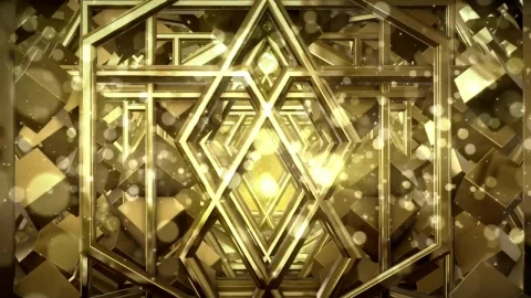 Stock Video Gold Structures And Glitter Floating Awards Live Wallpaper For PC animated wallpaper preview