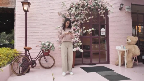 Stock Video Girl Waiting For Her Date In A Cottage Style Place Live Wallpaper For PC - Live Wallpaper