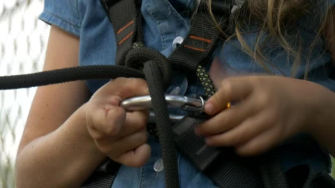 Stock Video Girl Adjusting The Harness Live Wallpaper For PC - Live Wallpaper