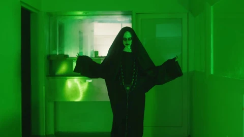 Stock Video Ghost Nun Walking Slow Down An Empty Hall Live Wallpaper For PC - Live Wallpaper