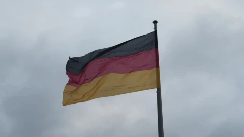 Stock Video Germany Waving Flag Moved By The Wind Low View Live Wallpaper For PC - Live Wallpaper