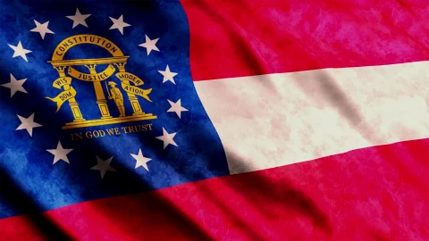 Stock Video Georgia Flag Close Up Live Wallpaper For PC - Live Wallpaper