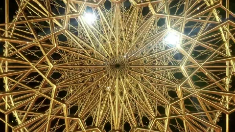 Stock Video Geometric Figures Of Golden Metallic Nets Live Wallpaper For PC - Live Wallpaper