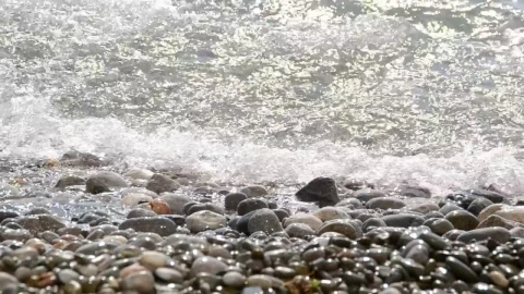 Stock Video Gentle Waves Breaking On The Shore Live Wallpaper For PC - Live Wallpaper