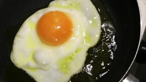 Stock Video Frying A Crashed Egg In A Frying Pan Live Wallpaper For PC - Live Wallpaper