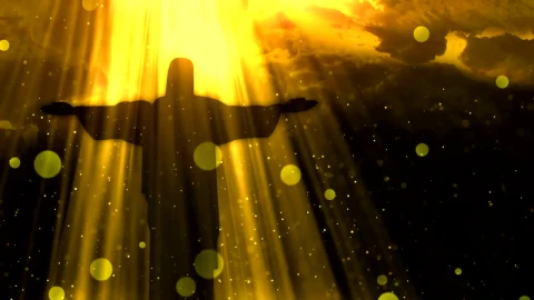 Stock Video Jesus Silhouette Opening Arms Animated Wallpaper animated wallpaper preview