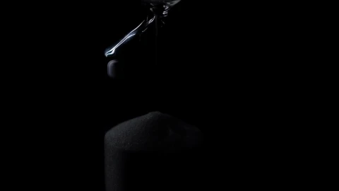 Stock Video Hourglass In The Dark Finishes Its Count Animated Wallpaper - Animated Wallpaper