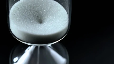 Stock Video Hourglass Close Up On A Black Background Seen From Above Animated Wallpaper - Animated Wallpaper