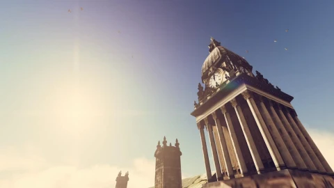 Stock Video Historic Clock Tower Low View Animated Wallpaper - Animated Wallpaper