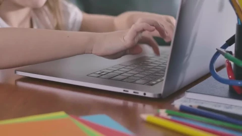 Stock Video Hands Of A Girl Typing A Laptop Animated Wallpaper - Live wallpaper gratis