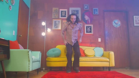 Stock Video Man Gets Up From An Armchair And Begins To Dance Animated Wallpaper - Live desktop wallpaper Wallpaper