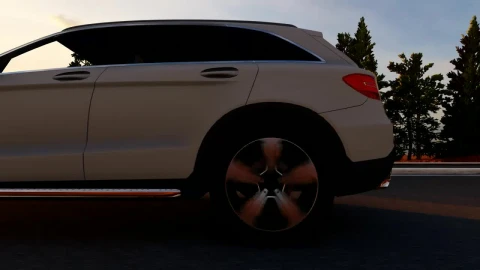 Stock Video Luxury Suv In A Road D Animation Animated Wallpaper - In Wallpaper