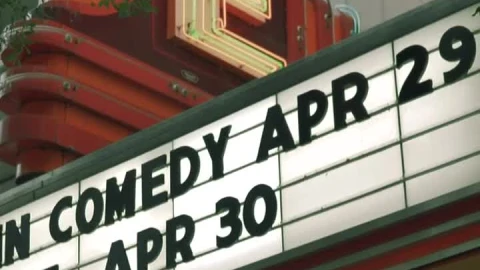 Stock Video Luminous Canopy On The Facade Of A Theater Animated Wallpaper - Live desktop wallpaper Wallpaper