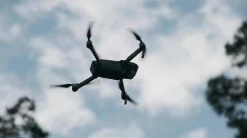 Stock Video Low View Of A Drone Flying In Slow Motion Animated Wallpaper - In Wallpaper
