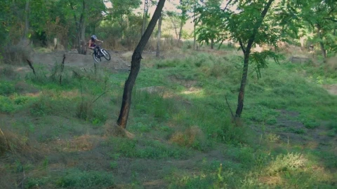 Stock Video Long Jump In The Bicycle On A Rural Road Animated Wallpaper - In Wallpaper