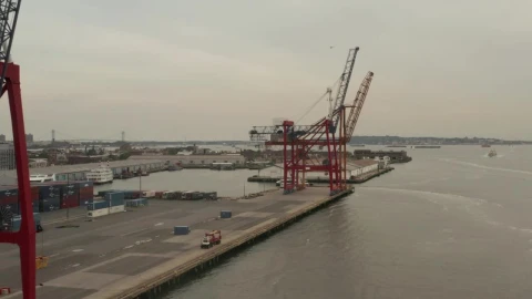 Stock Video Loading Port With Cranes Containers And Ships Animated Wallpaper animated wallpaper preview