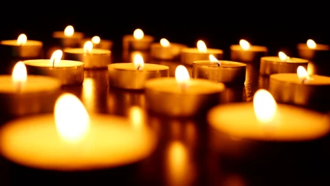 Stock Video Little Candles Burning In The Dark Animated Wallpaper - In Wallpaper