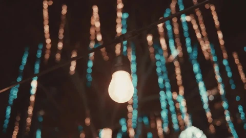 Stock Video Lights In A Christmas Park At Night Animated Wallpaper - In Wallpaper