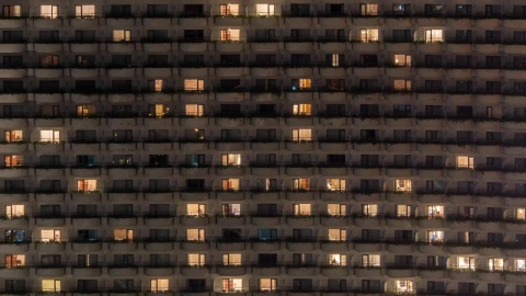 Stock Video Lights Across A Building In China Animated Wallpaper - In Wallpaper