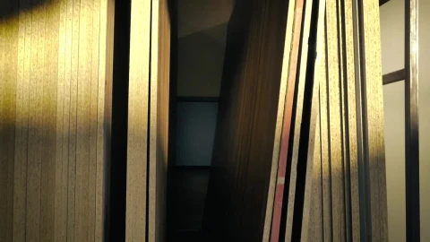 Stock Video Large Wooden Boards Stacked In A Carpentry Animated Wallpaper - In Wallpaper