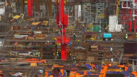 Stock Video Large Construction Site In Malaysia Smal Animated Wallpaper - In Wallpaper