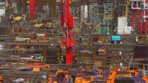 Stock Video Large Construction Site In Malaysia Animated Wallpaper - In Wallpaper