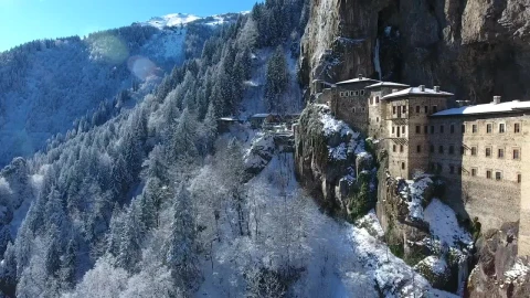 Stock Video Monastery In The Mountain Animated Wallpaper - In Wallpaper