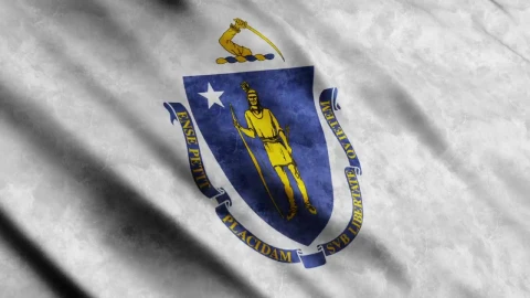 Stock Video Massachusetts State Flag Waving By The Win Animated Wallpaper - Made in abyss Wallpaper
