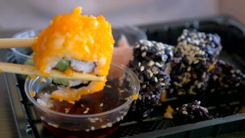 Stock Video Orange Sushi And Wasabi Live Wallpaper – Free Live Wallpaper