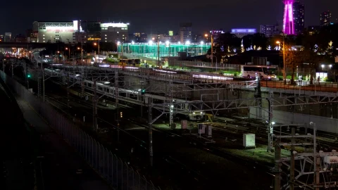 Stock Video Osaka Train Traffic And City Lights Live Wallpaper – Free Live Wallpaper
