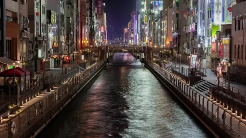 Stock Video Osaka Water Canal In A Residential Area Live Wallpaper – Free Live Wallpaper