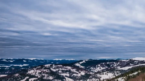 Stock Video Pan Shot Of A Cloudy Winter Landscape Live Wallpaper – Free Live Wallpaper