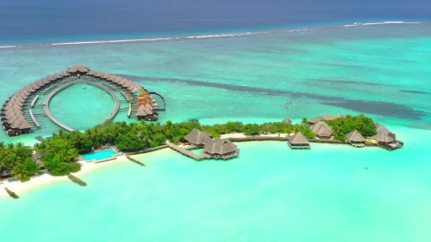 Stock Video Paradise Island With Bungalows Live Wallpaper – Free Live Wallpaper