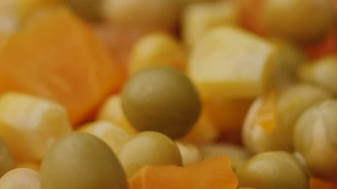 Stock Video Peas Corn And Cooked Carrots Seen In A Very Close Live Wallpaper – Free Live Wallpaper