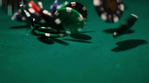 Video Stock Poker Chips Falling On A Gaming Table Live Wallpaper Free - A Wallpaper