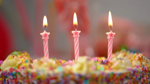Video Stock Putting Out Candles On A Colorful Cake Live Wallpaper Free - A Wallpaper