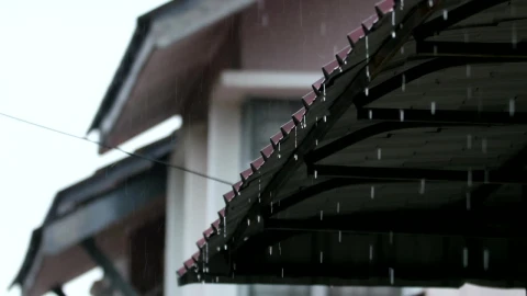 Video Stock Rain Falling Off Of A Rooftop Live Wallpaper Free - A Wallpaper