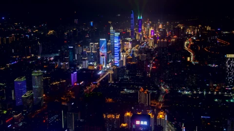 Free Stock Video Shenzhen Illuminated Buildings And Traffic Live Wallpaper animated wallpaper preview