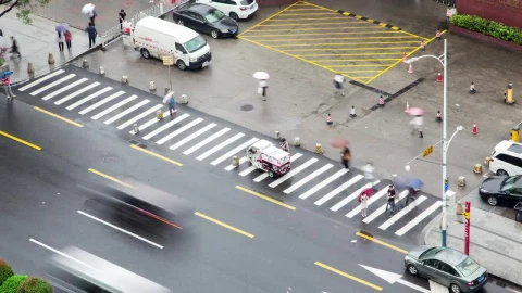 Free Video Stock time lapse of a city crossroad in guangzhou Live Wallpaper – Free Live Wallpaper