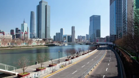 Free Video Stock time lapse of a chinese city road in daytime Live Wallpaper animated wallpaper preview