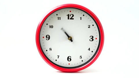 Free Video Stock time lapse of a wall clock on a white background Live Wallpaper – Free Live Wallpaper