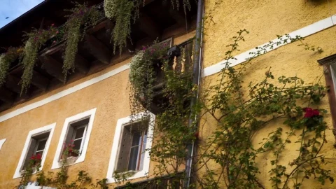 Free Video Stock traditional autrian houses façades Live Wallpaper – Free Live Wallpaper