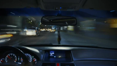 Free Stock Video View From Inside A Car In Night Traffic Live Wallpaper - Kostenloses Live Wallpaper