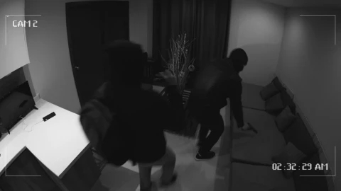 Free Stock Video Two Thieves Recorded On A Security Camera Live Wallpaper - Stock Wallpaper
