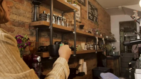 Free Stock Video Young Woman Drinking A Cup Of Coffee In A Cafe Live Wallpaper - Stock Wallpaper