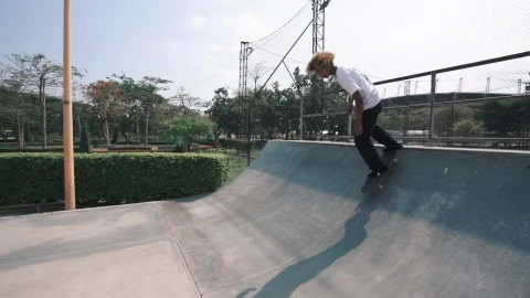 Free Stock Video Young Man Skillfully Skating In A Park Live Wallpaper - Stock Wallpaper