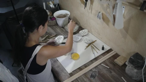 Free Stock Video Woman Working With The Clay Merchandise Live Wallpaper - Stock Wallpaper