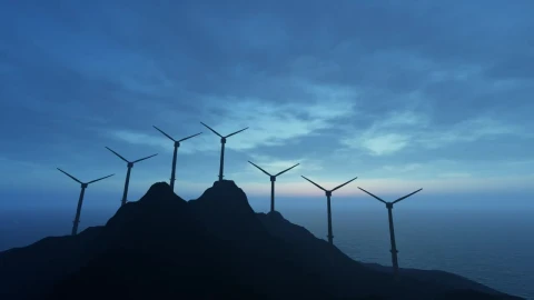 Free Stock Video Wind Generators On Top Of A Mountain Near The Sea Live Wallpaper - St patrick Wallpaper